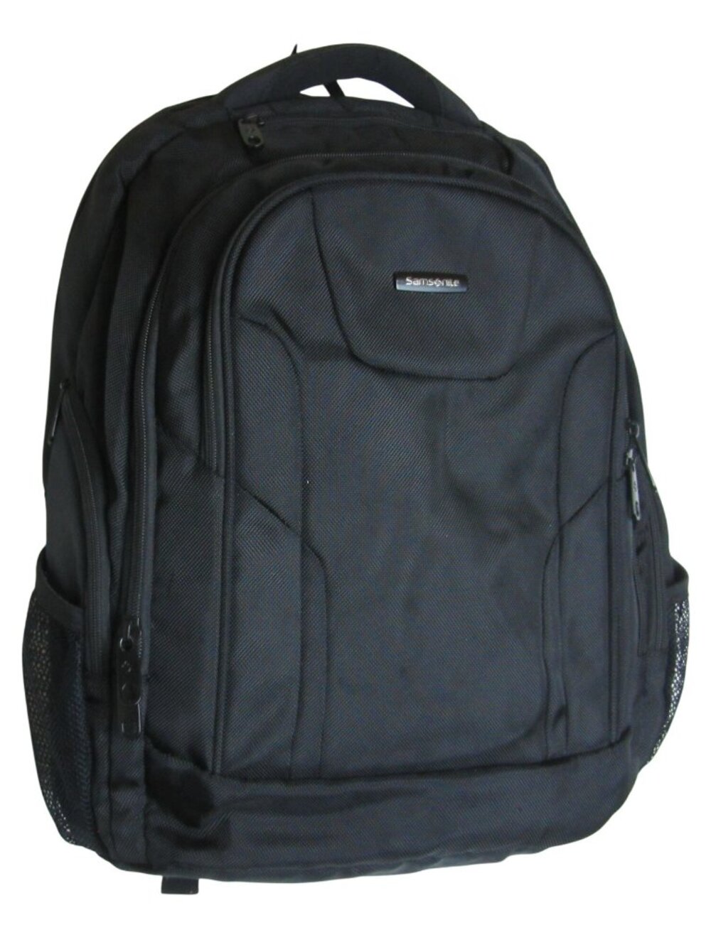 Samsonite Black Laptop Backpack Padded Straps Side Pockets Travel Work School